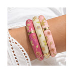 Bangle Enamel - Vine Dark Pink