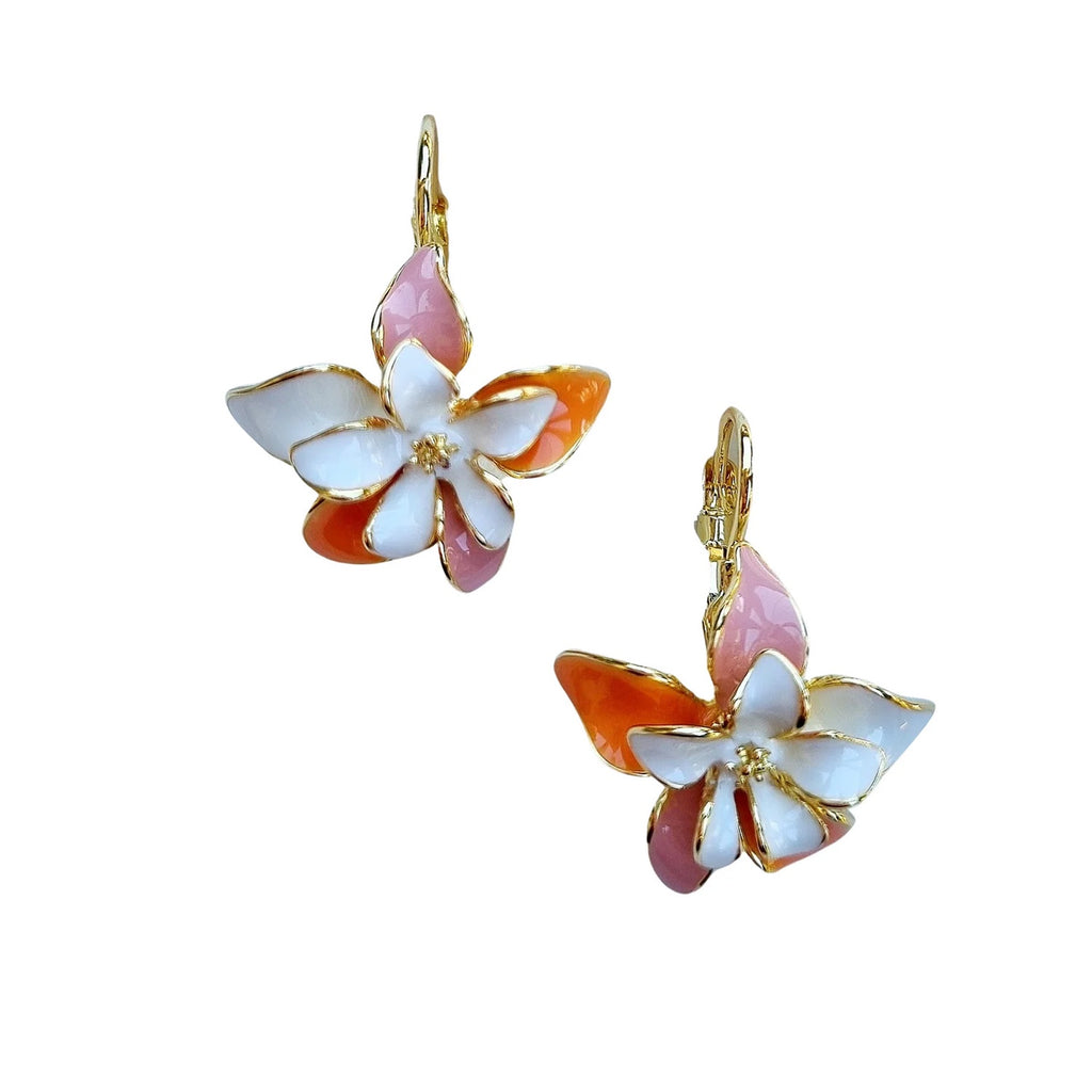 Earrings Yasmine Enamel - Orange