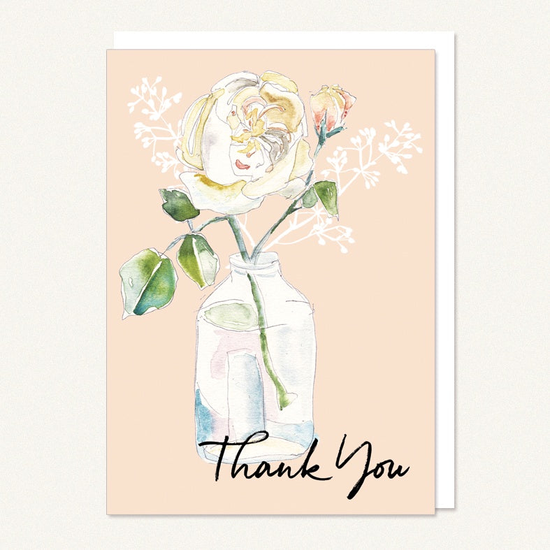 Card - Thank You Rose in Jar