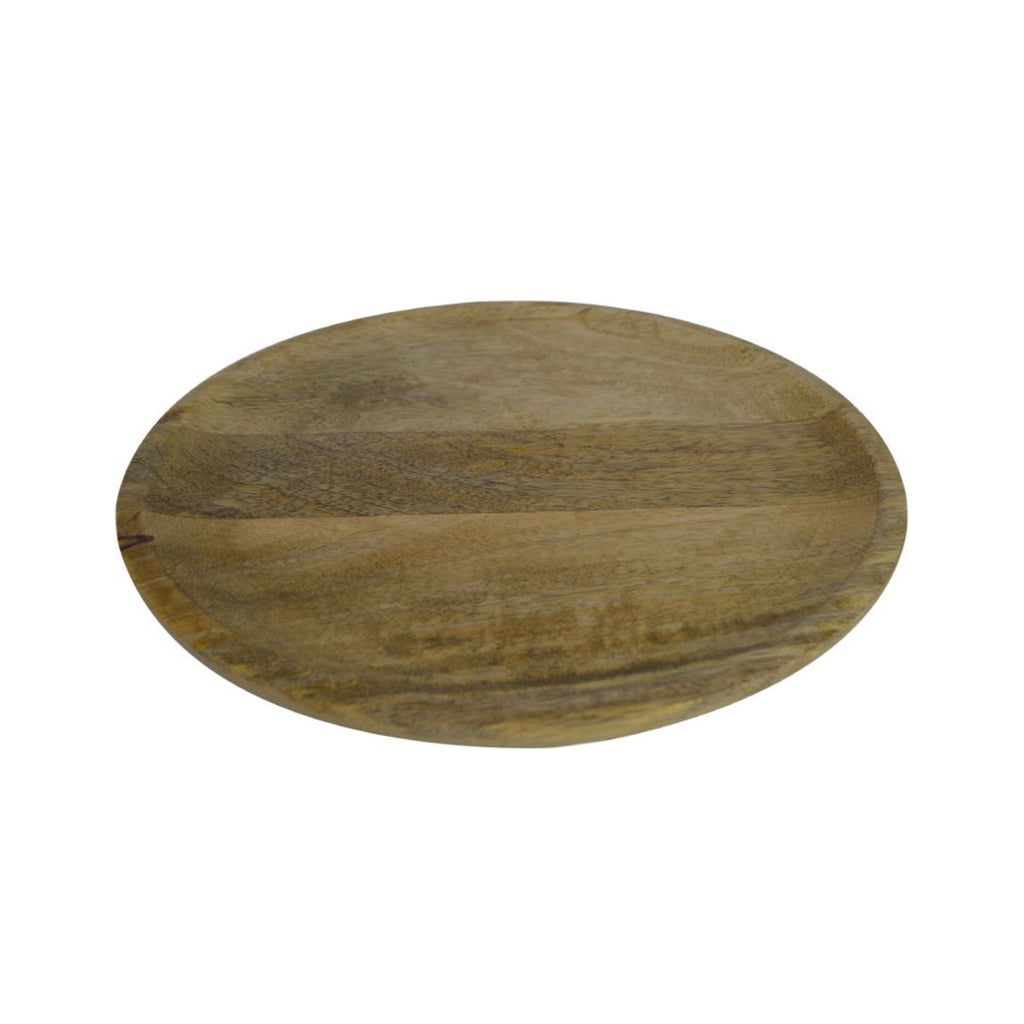 Plate Wood Round - Cain Small