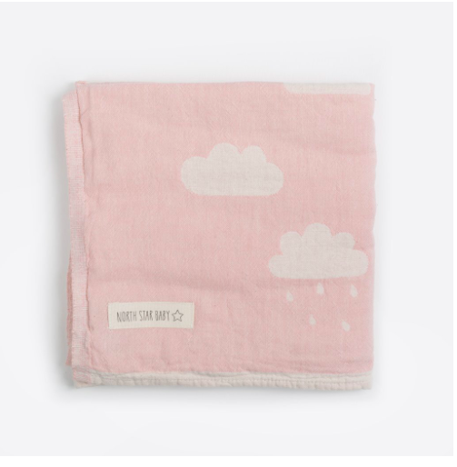 Baby Blanket Pink Clouds