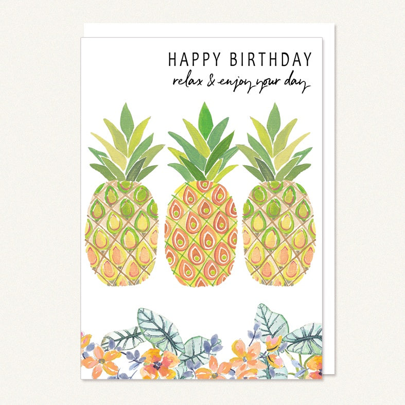 Card - happy birthday pineapples
