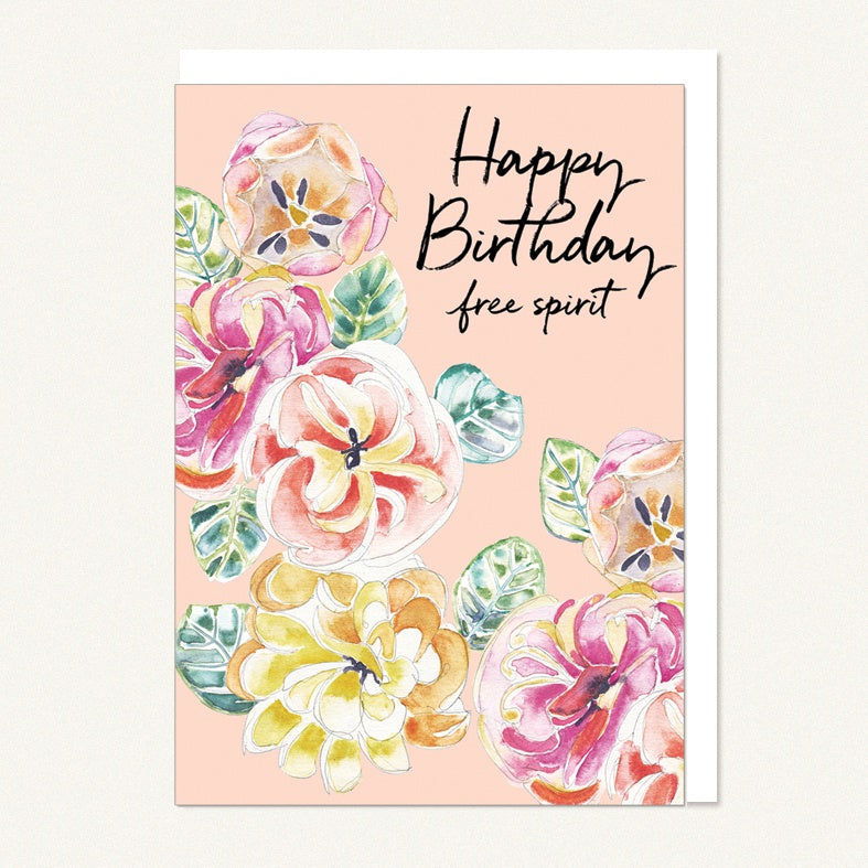 Card - happy birthday free spirit