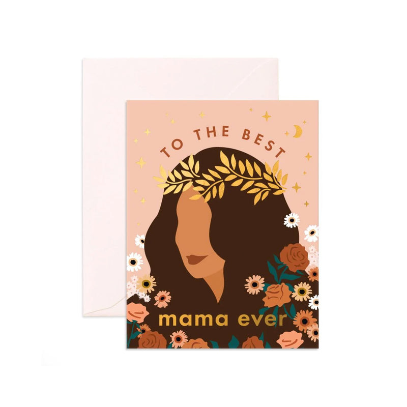 Card Best Mama Ever Floral