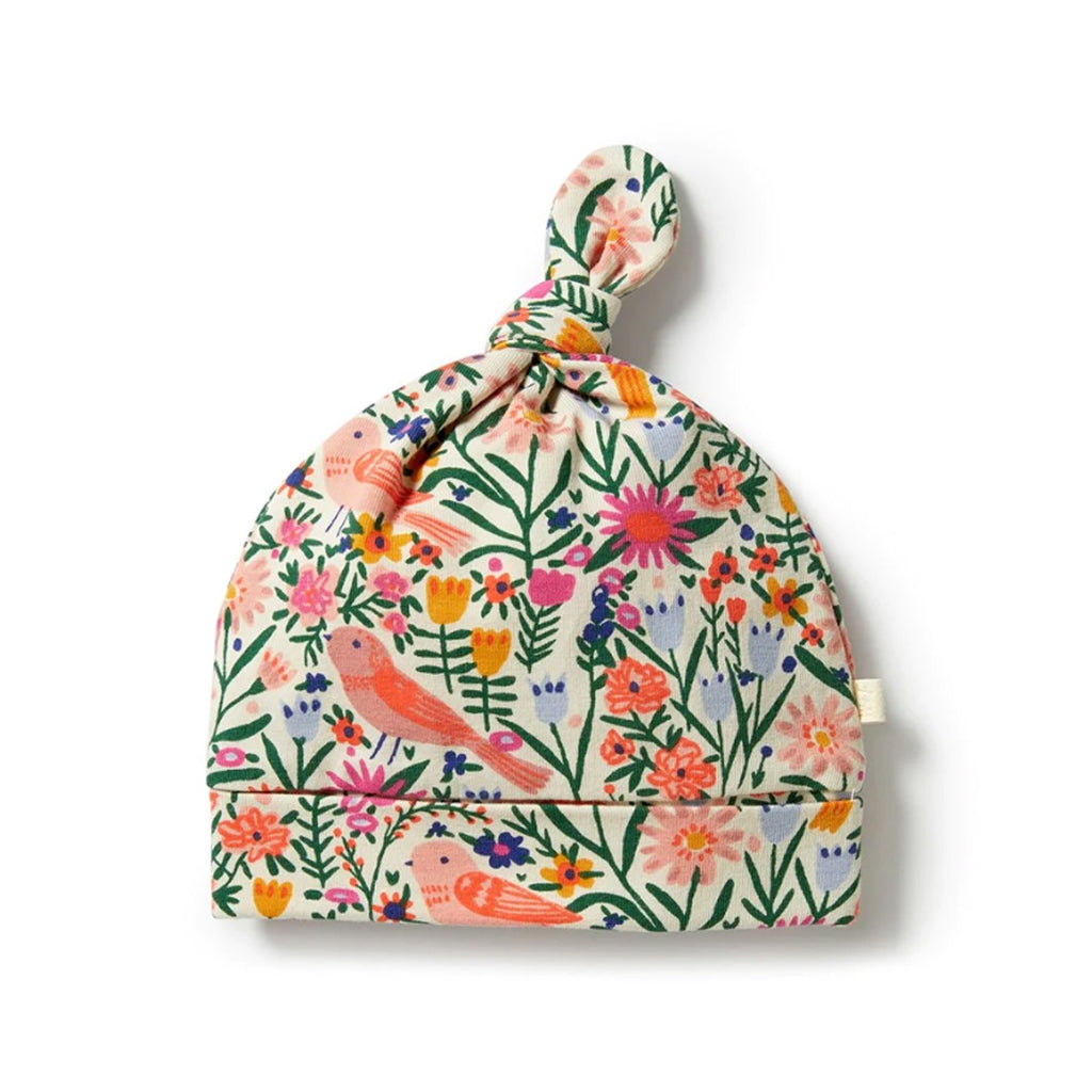 Knot Hat Organic - Birdy Floral