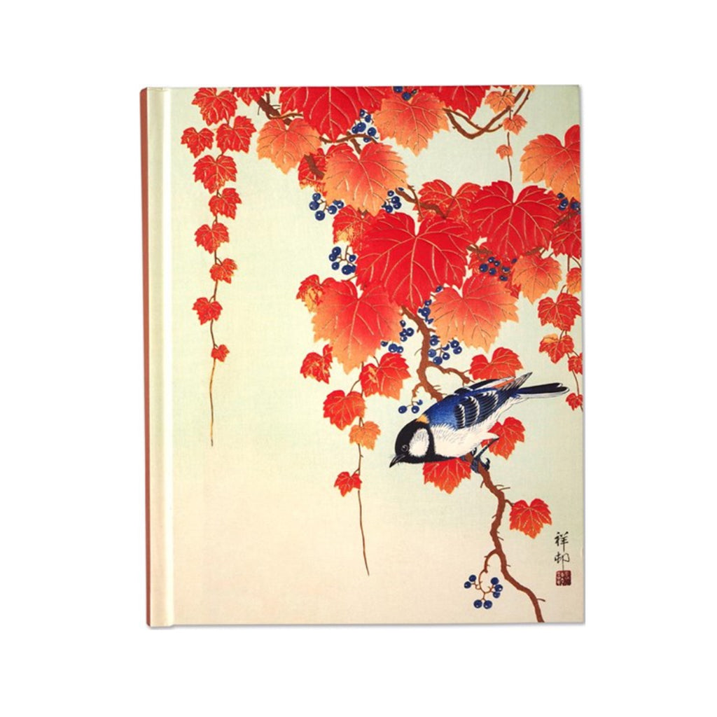 Journal Hard Cover Large - Bird & Red Ivy