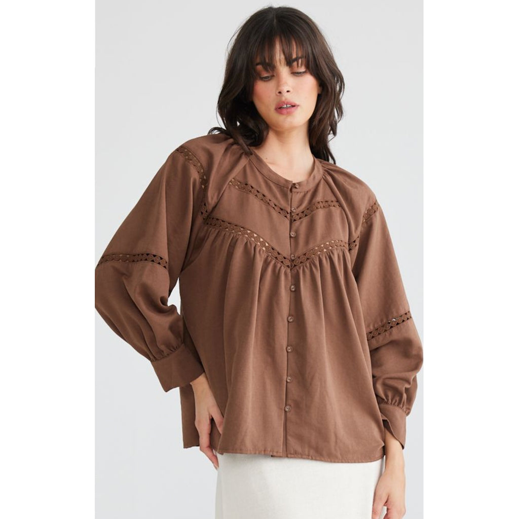 Top Fortress Blouse - Chocolate