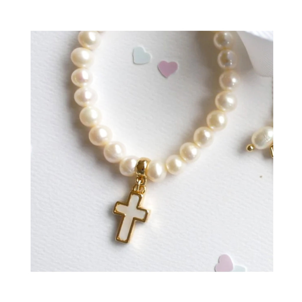 Bracelet Pearl With Cross