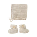 Crochet Bonnet & Bootie Set Vanilla