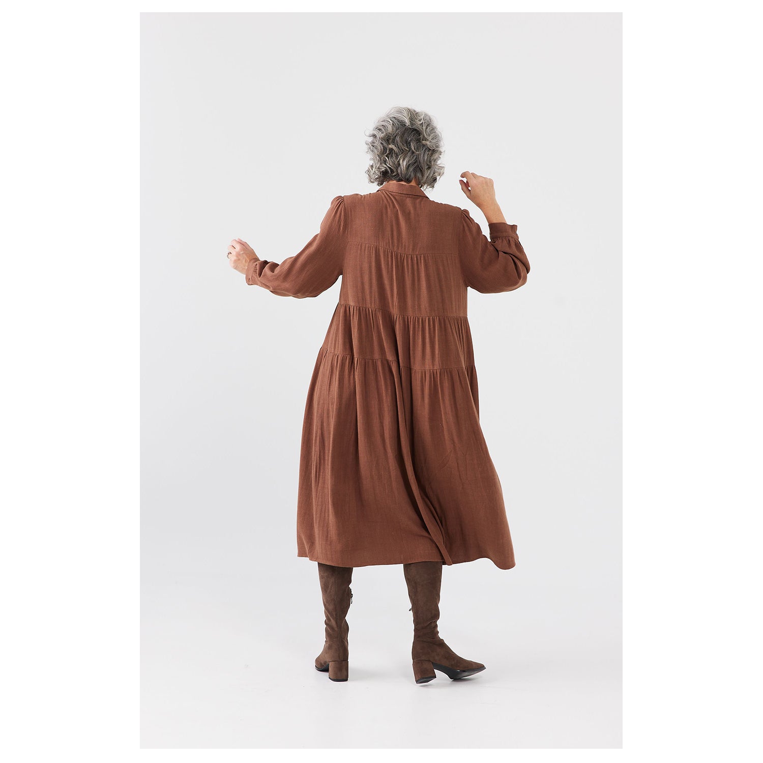 Dress Scarlett - Chocolate Linen Viscose