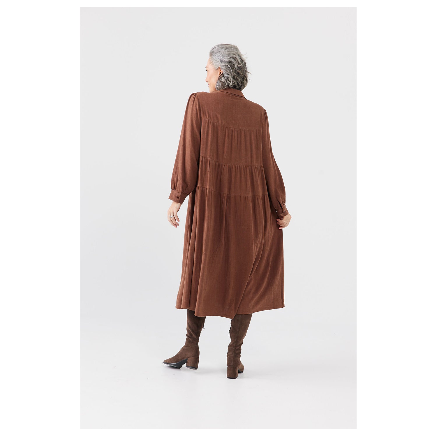 Dress Scarlett - Chocolate Linen Viscose
