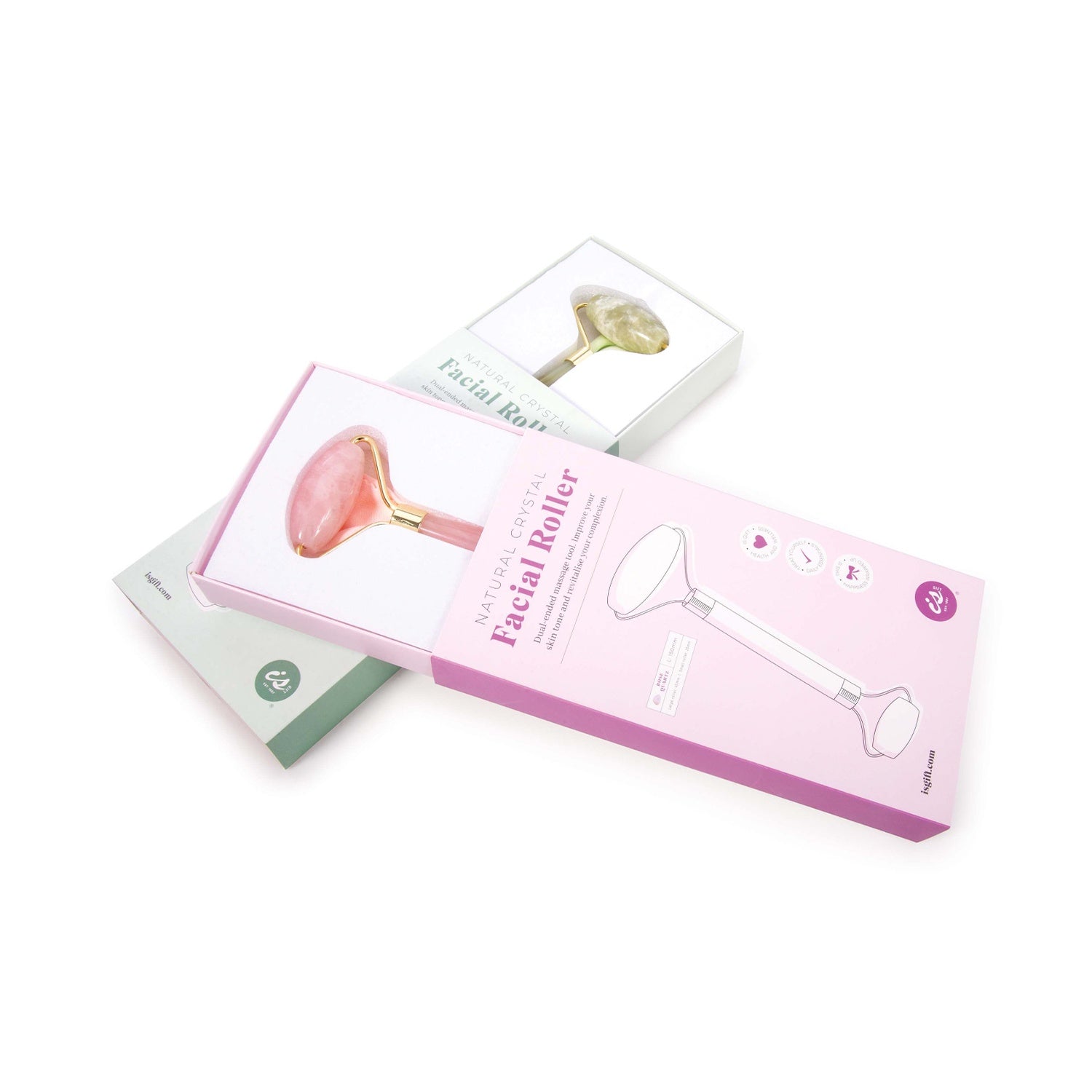 Facial Roller - Jade & Rose Quartz