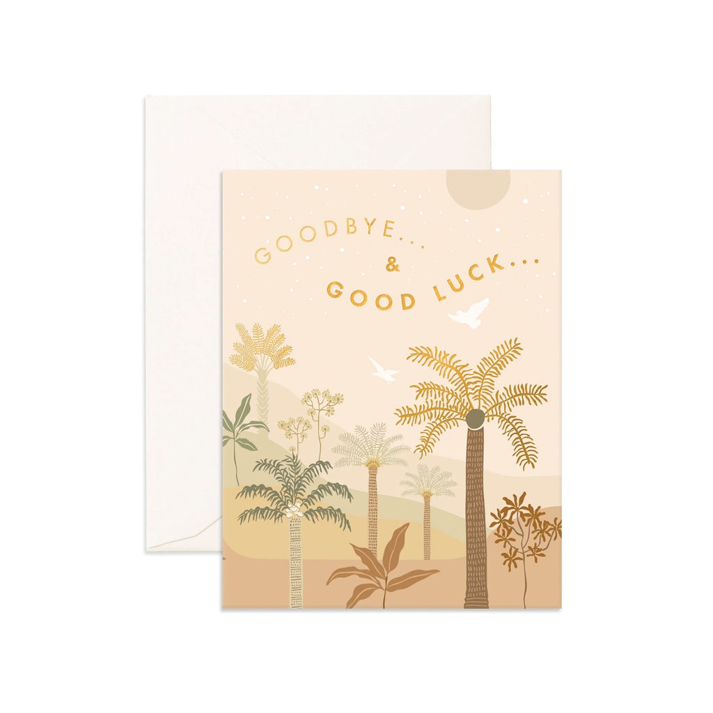 Card Goodbye Goodluck Palms