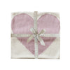 Baby Heart Blanket Natural & Pink