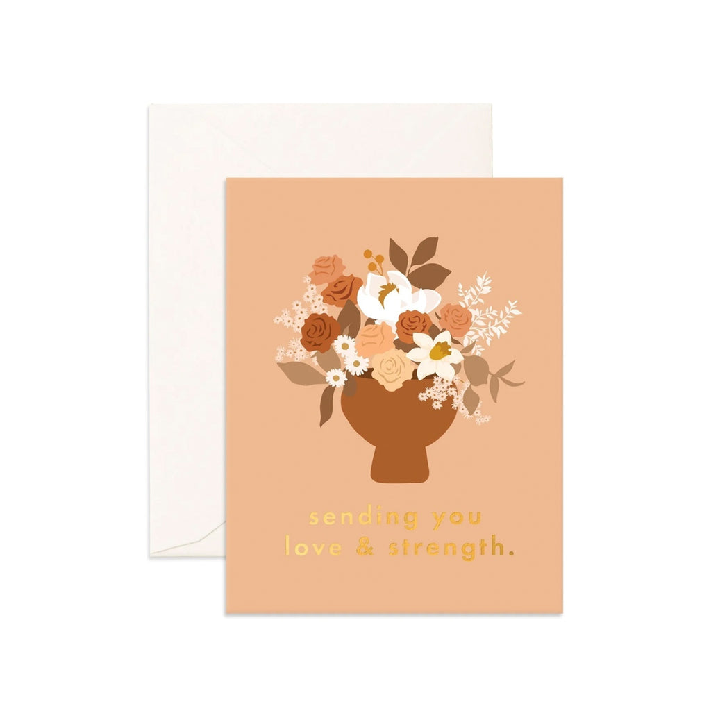 Card Sending Love Strength Bouquet