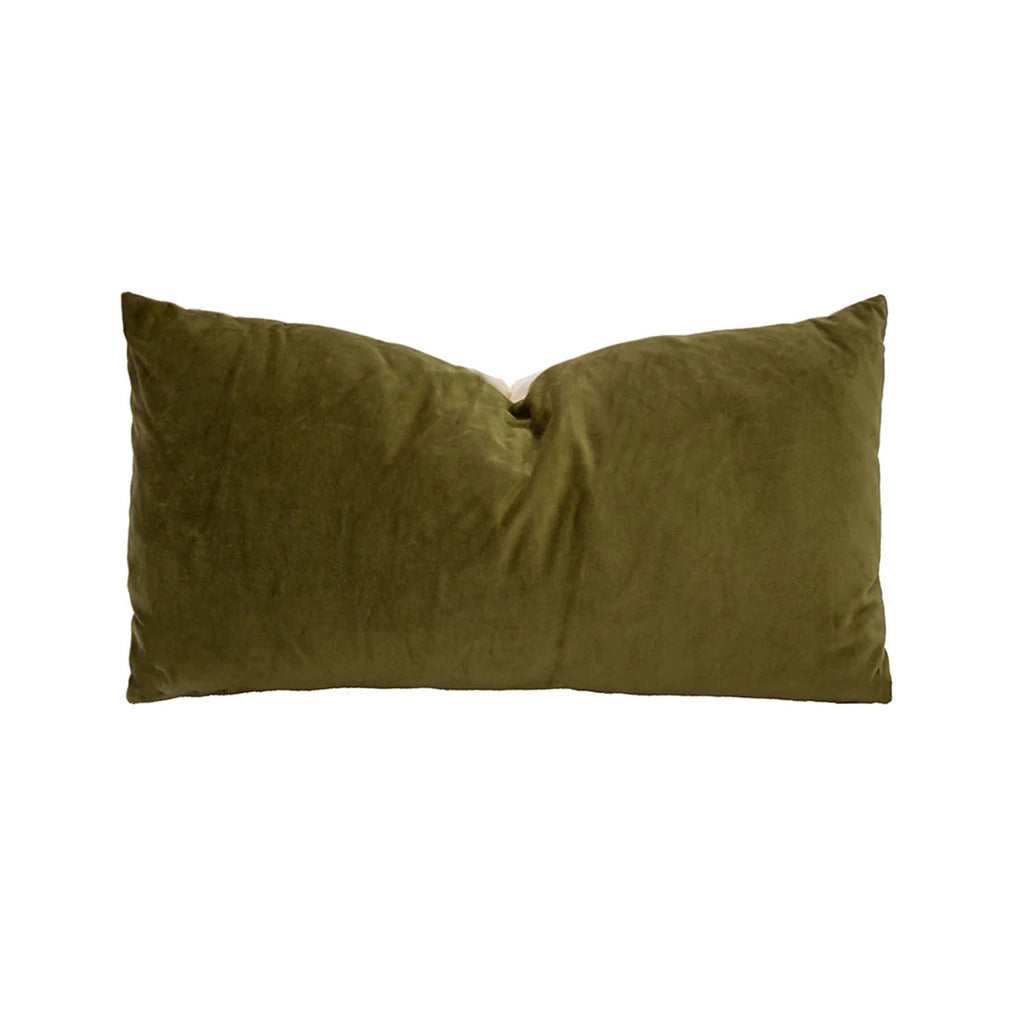 Velvet Rectangle Cushion - Olive