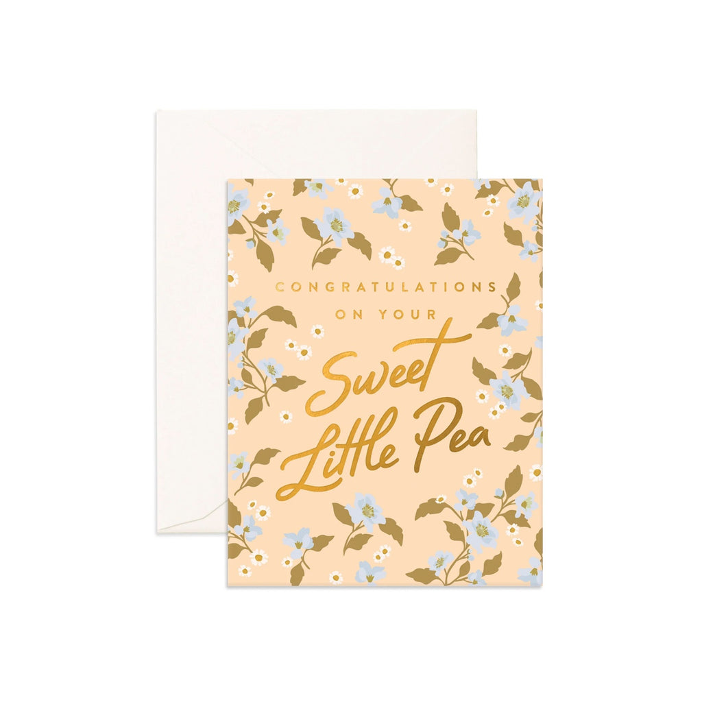 Card Sweet Pea Broderie