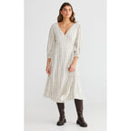 Dress Amor Wrap - Pinstripe