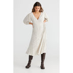 Dress Amor Wrap - Pinstripe