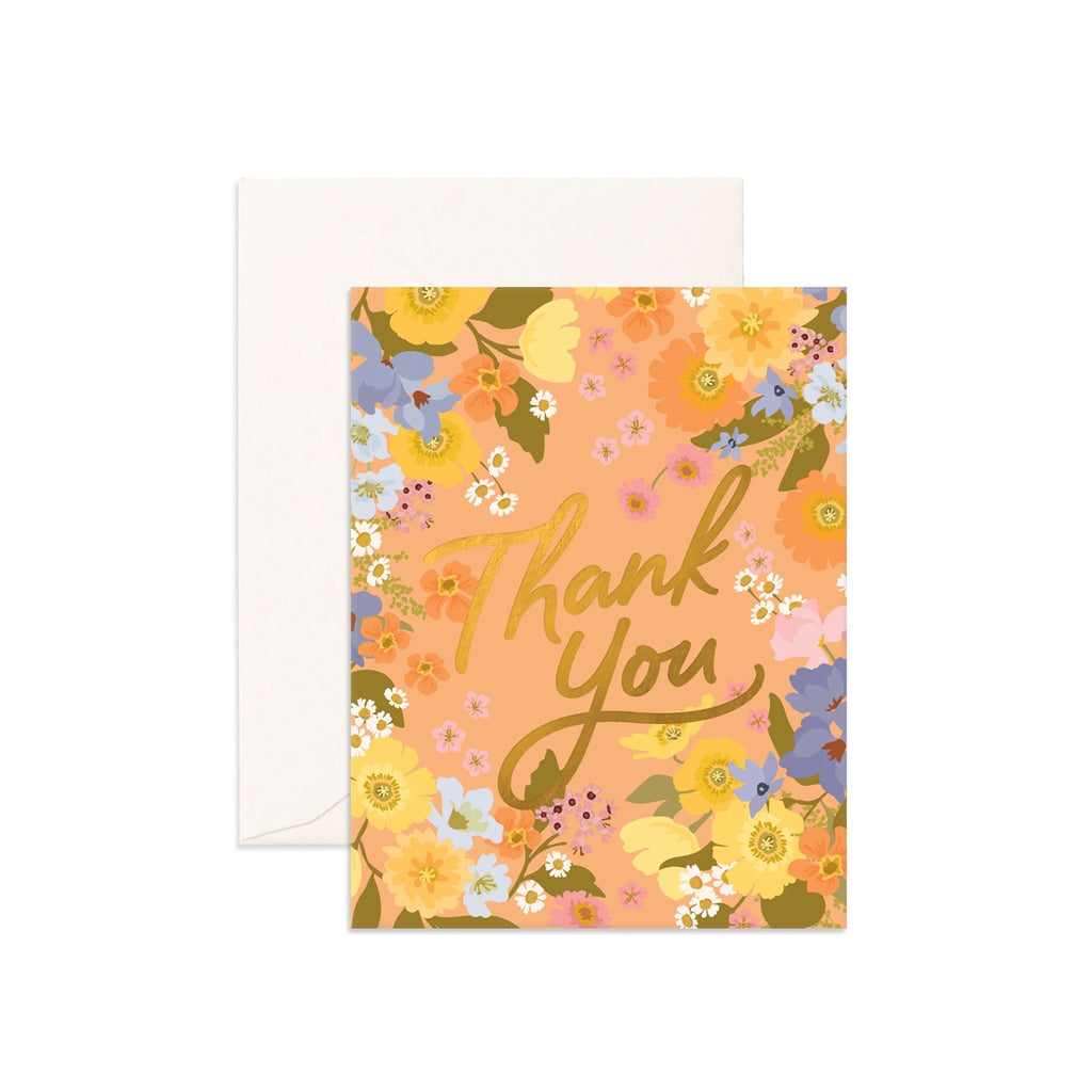 Card Thank You Spring Florals