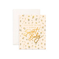 Card Welcome Sweet Baby Broderie