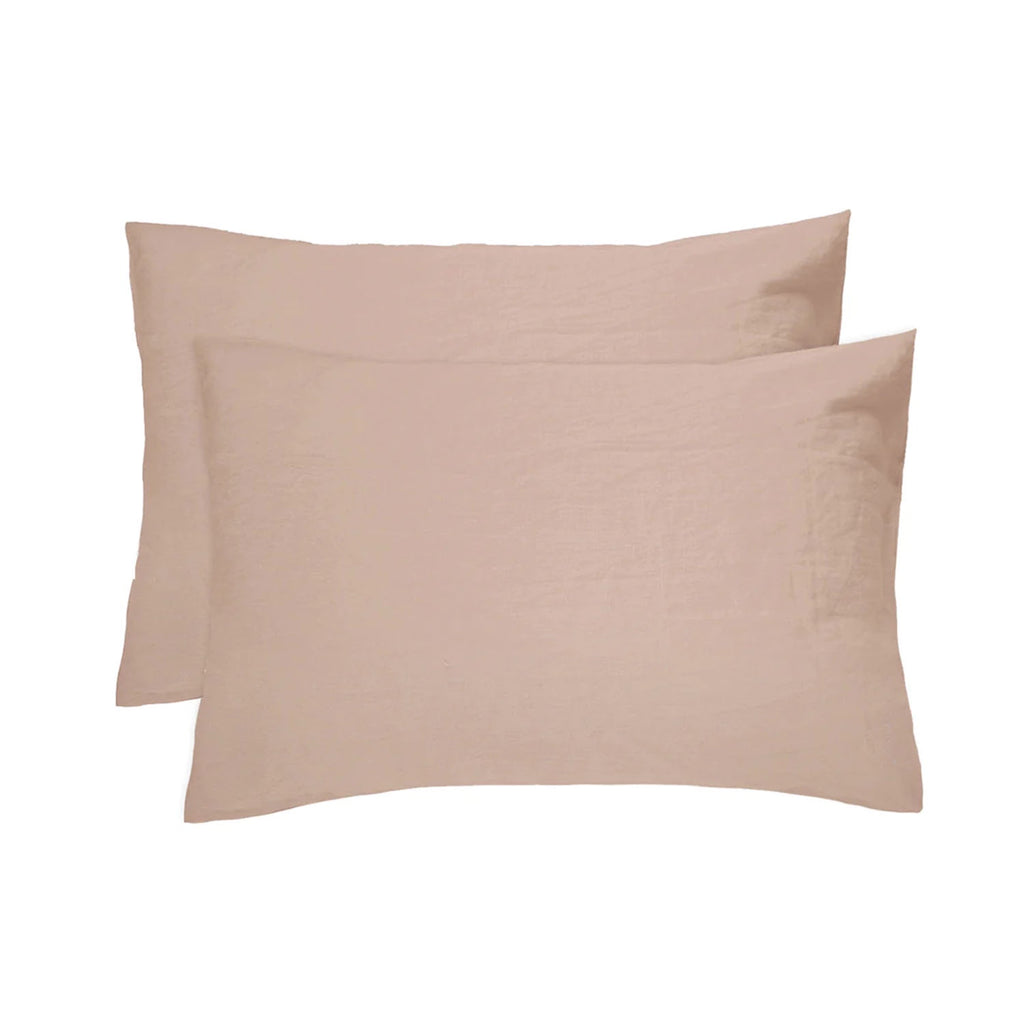 Pillowcase Pair - Linen Tea Rose