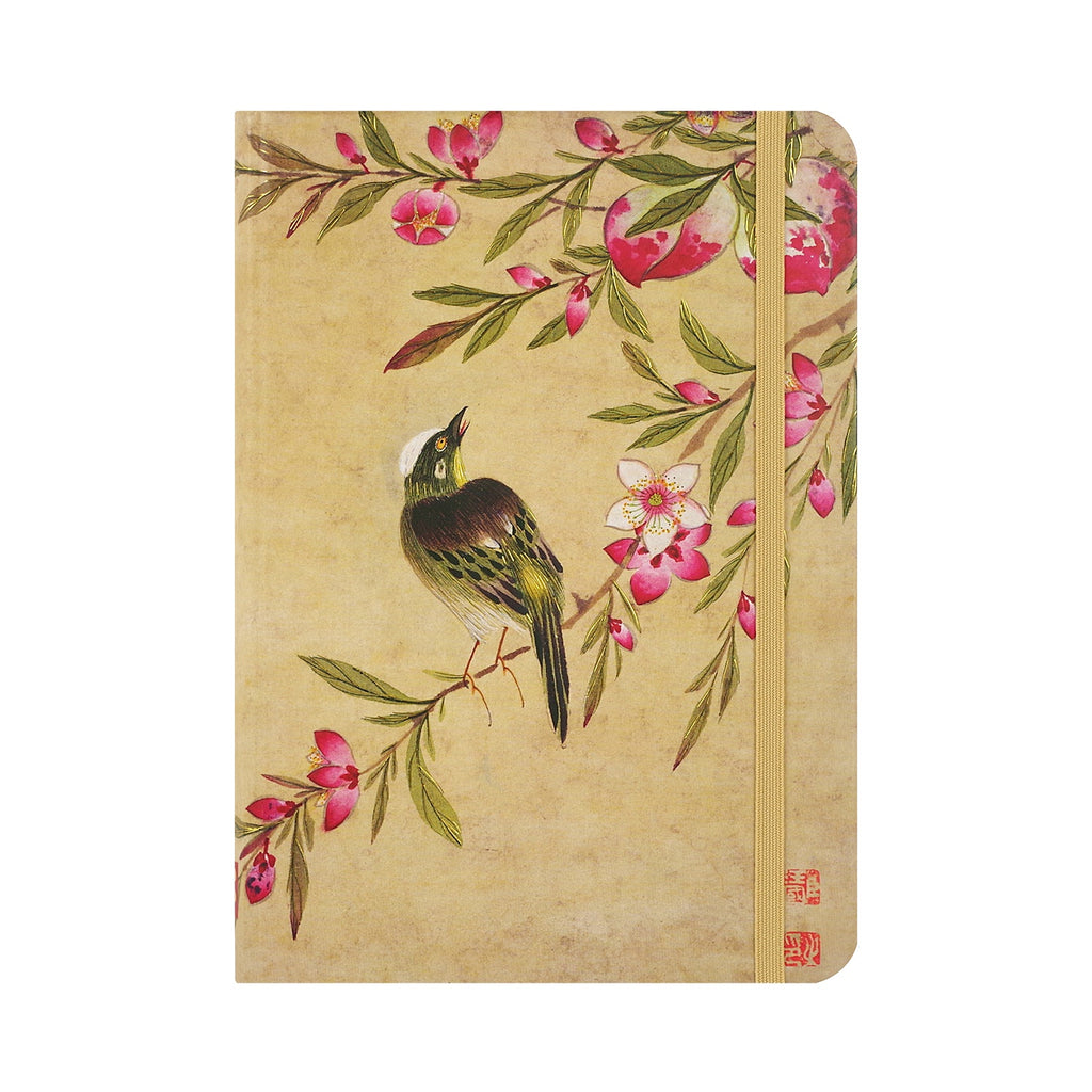 Journal Hard Cover Small -  Peach Blossoms