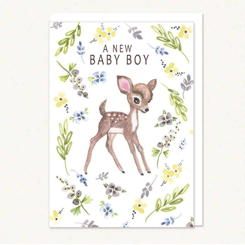 Card - Baby boy bambi