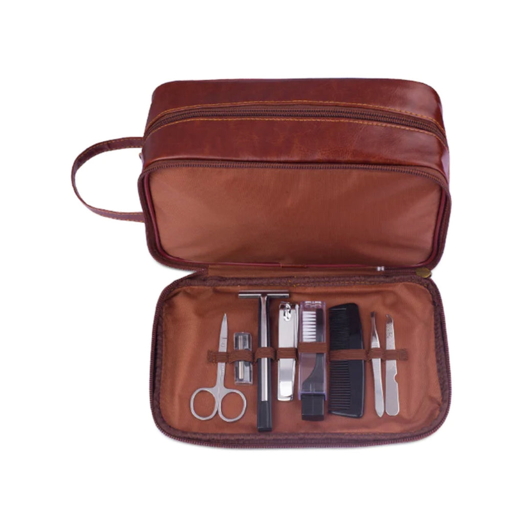 Toiletry Bag with 8 Piece Grooming Set