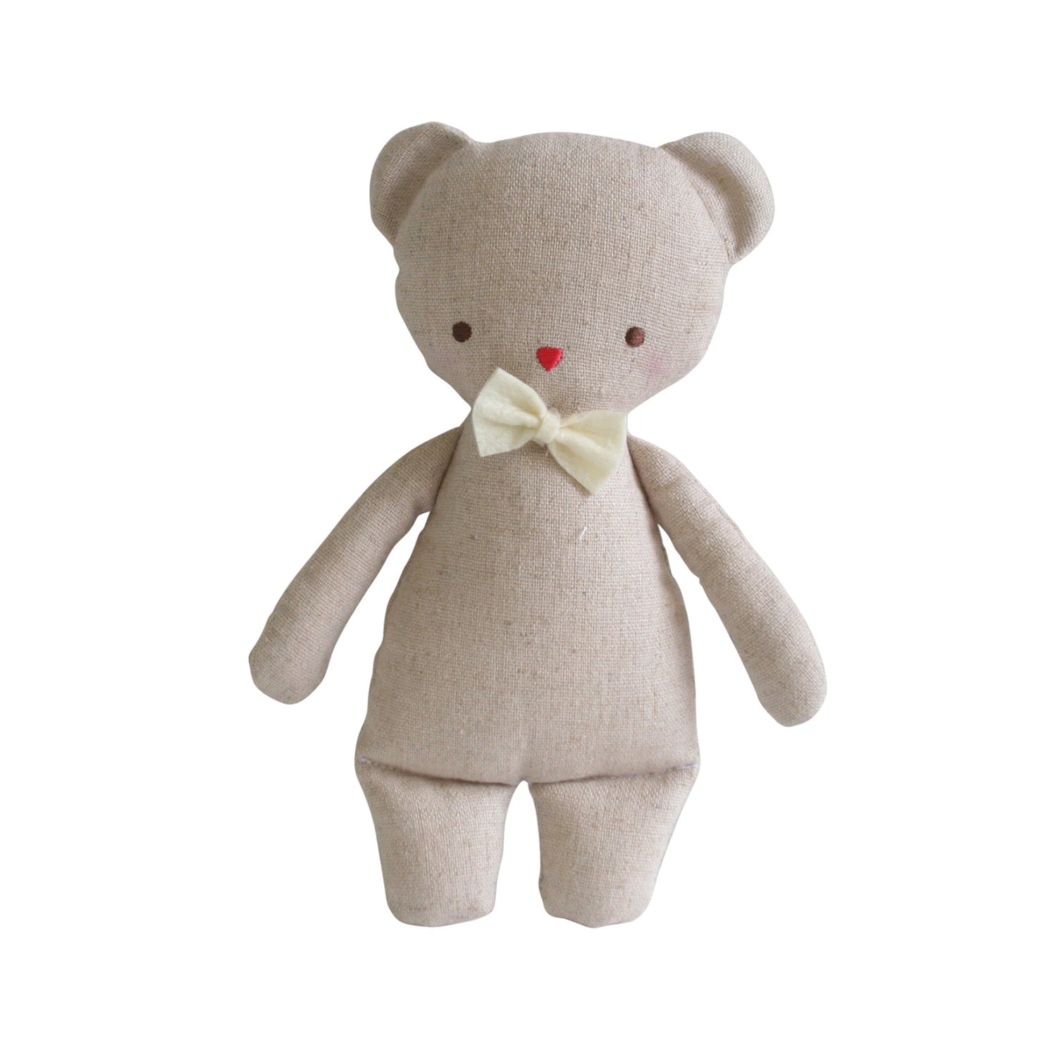 Rattle Linen Mini Bear
