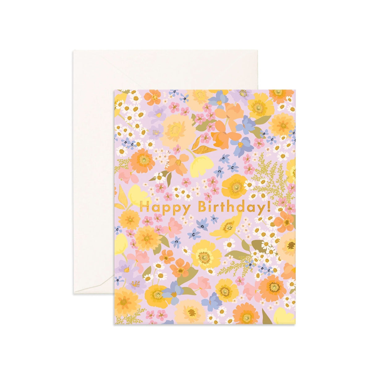 Card Birthday Floralscape