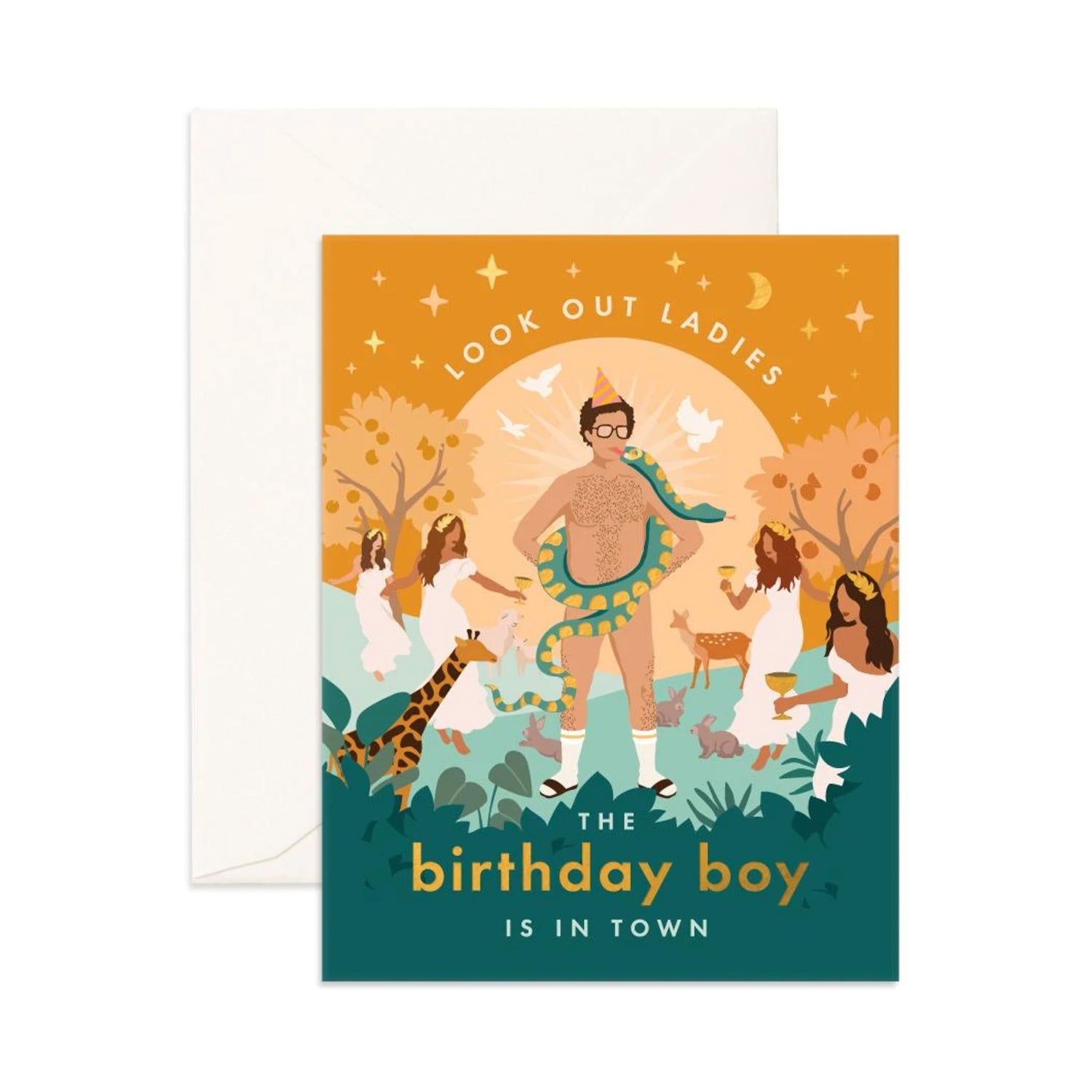 Card Birthday Boy Is In Town