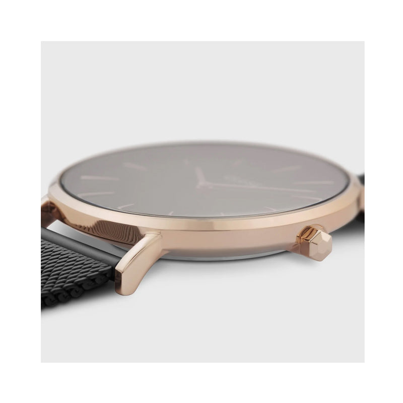 Watch - Boho Chic Mesh Rose Gold - Black/Black