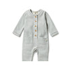 Growsuit Slouch Organic Stripe Rib - Bluestone