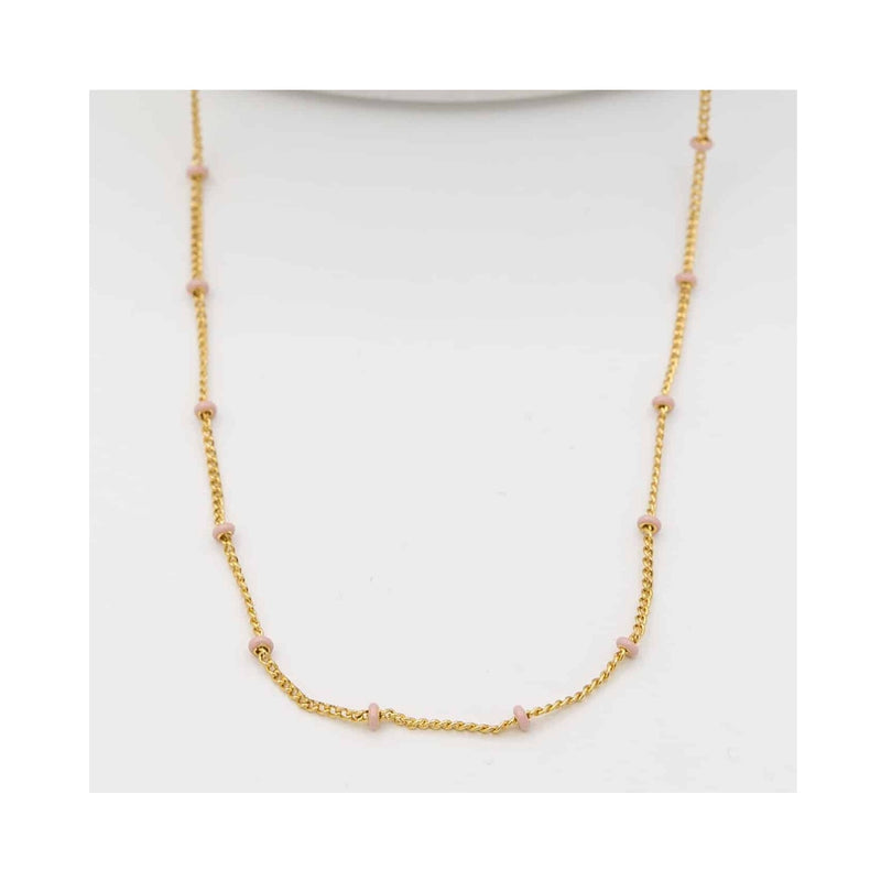 Necklace Layer Me Gold Blush Pink