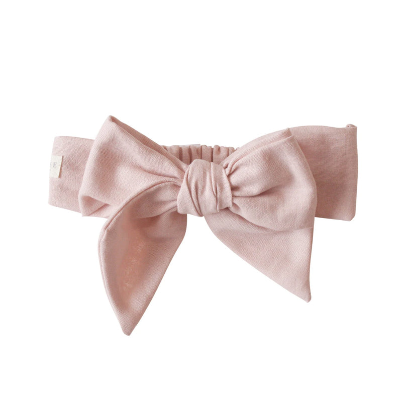 Head Bow Linen - Pink