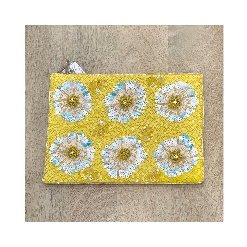 Clutch Beaded Yellow Floral