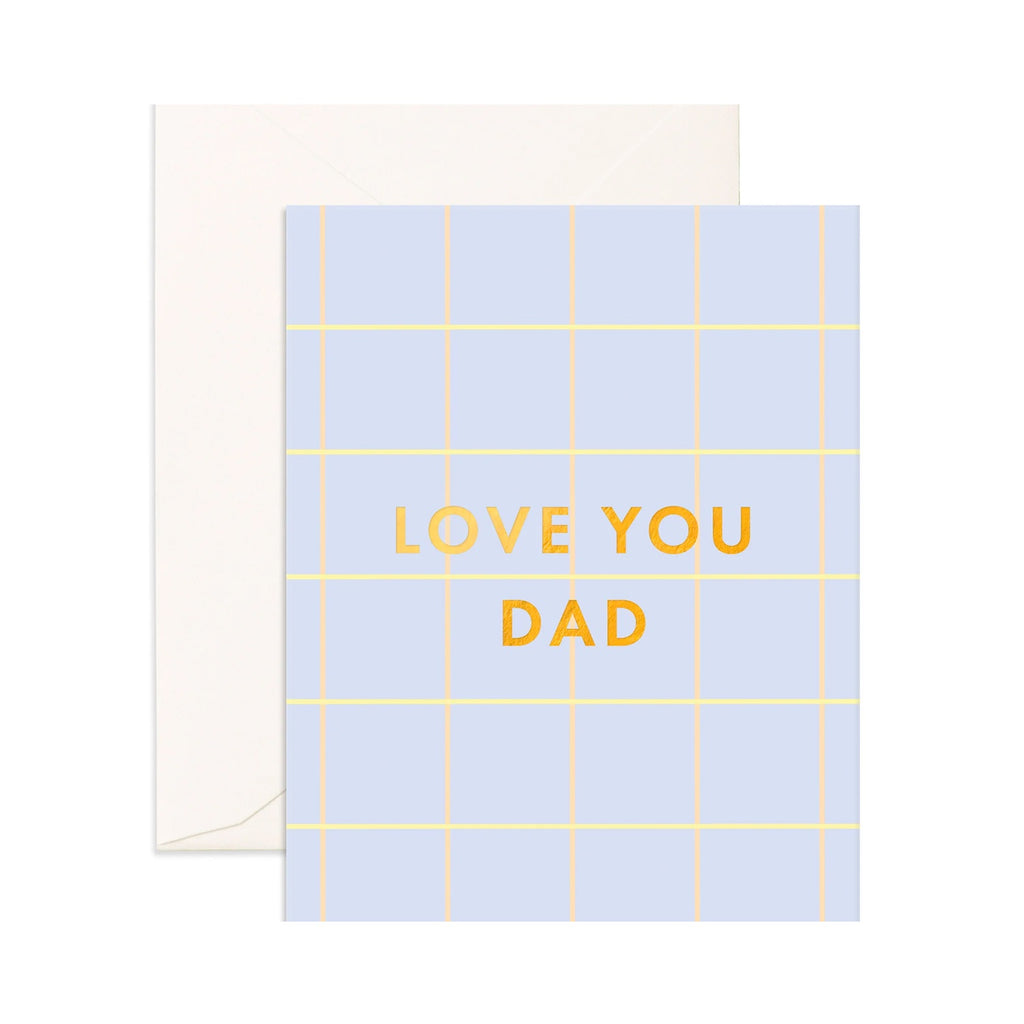 Card Love You Dad Plaid