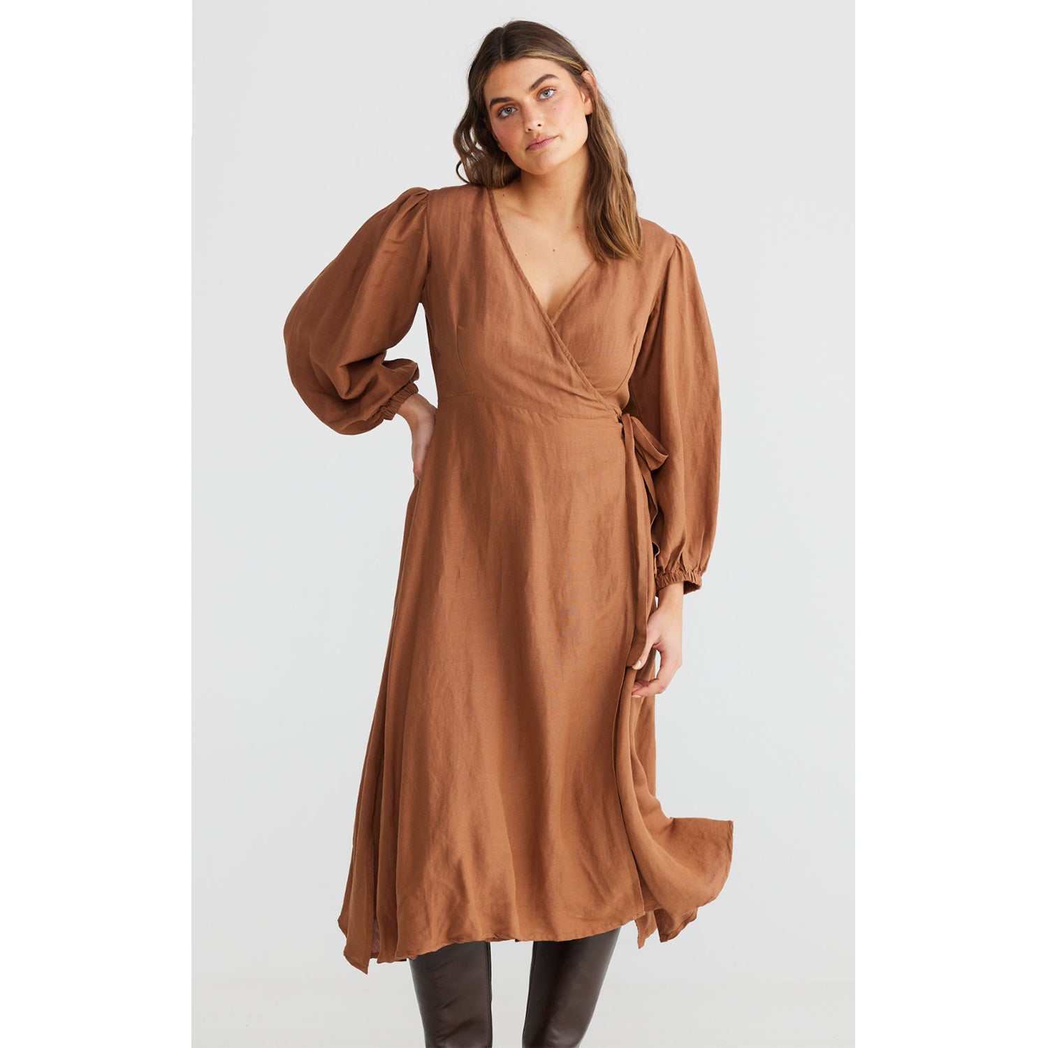 Dress Amor Wrap - Terracotta