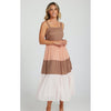 Dress Carmello - Cocoa + Terracotta + Pink Sorbet