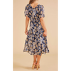 Dress Midi Quinn - Navy Floral