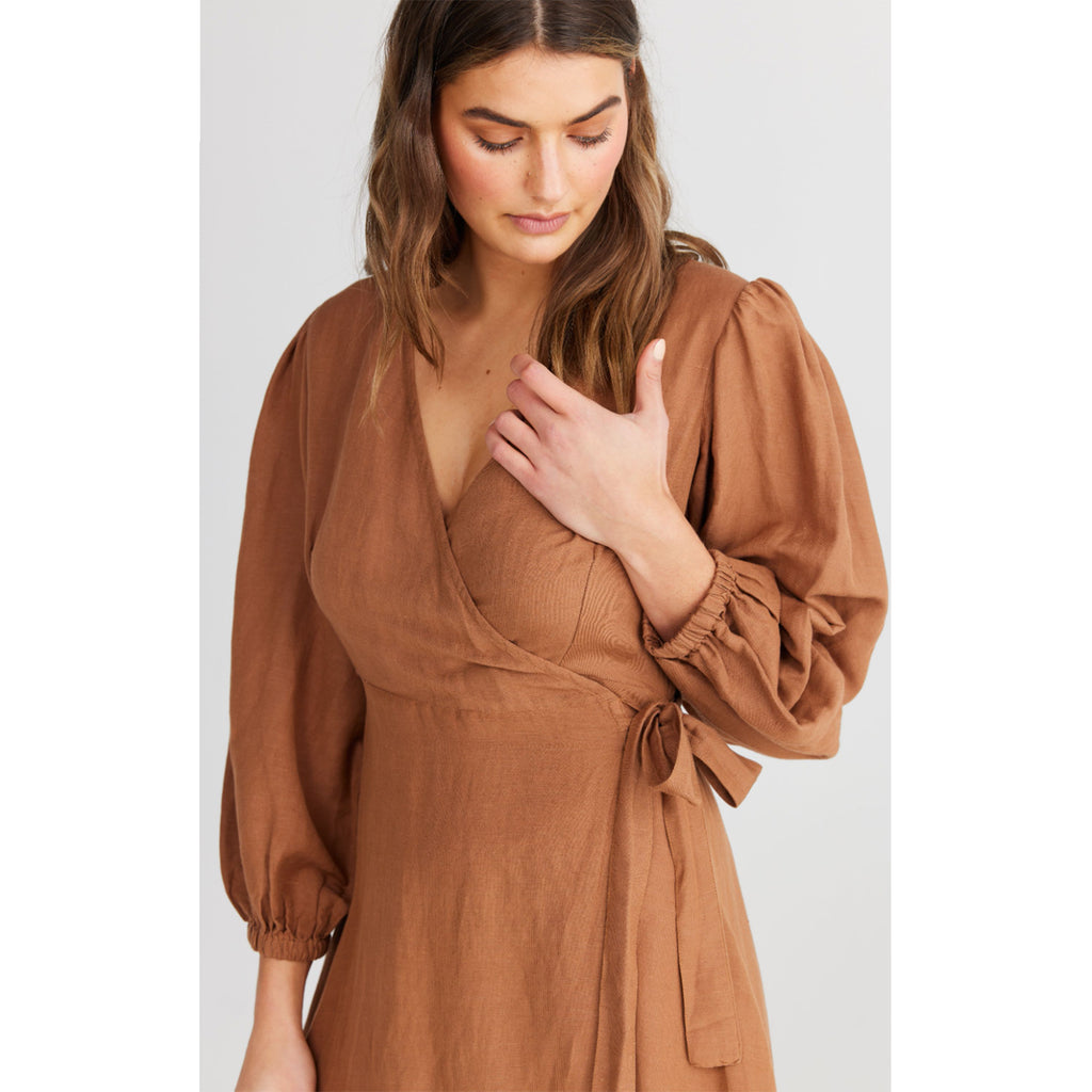 Dress Amor Wrap - Terracotta
