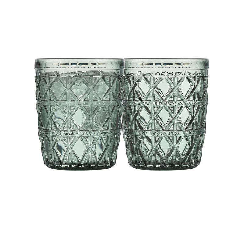 Tumbler Set 4 Rattan - Moss