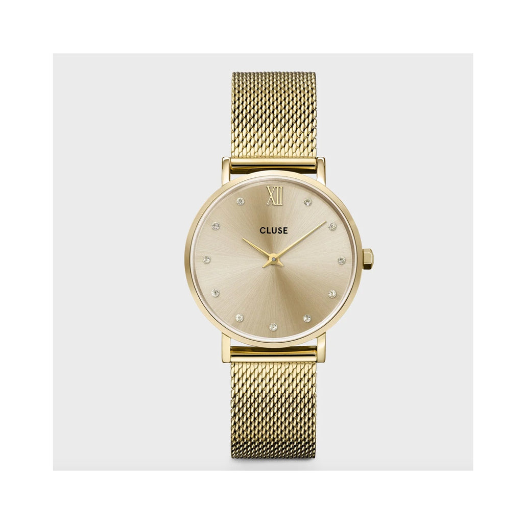 Watch Minuit Mesh Crystals - Gold