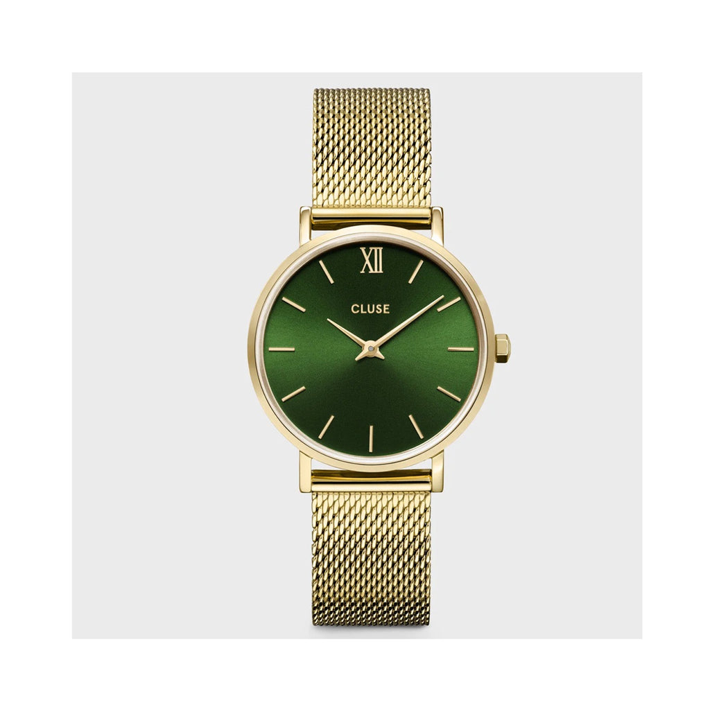 Watch Minuit Green Mesh - Gold