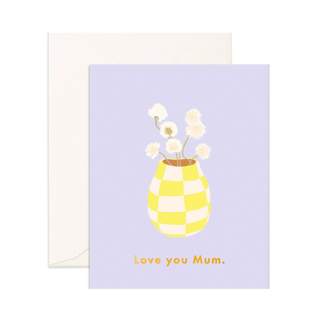 Card Love You Mum Vase