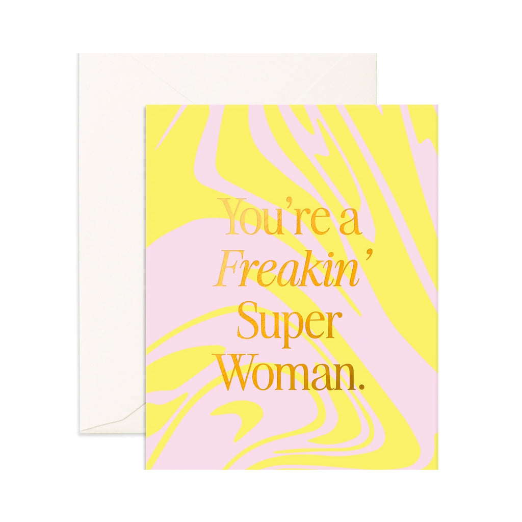 Card Freakin' Superwoman Acid Wash