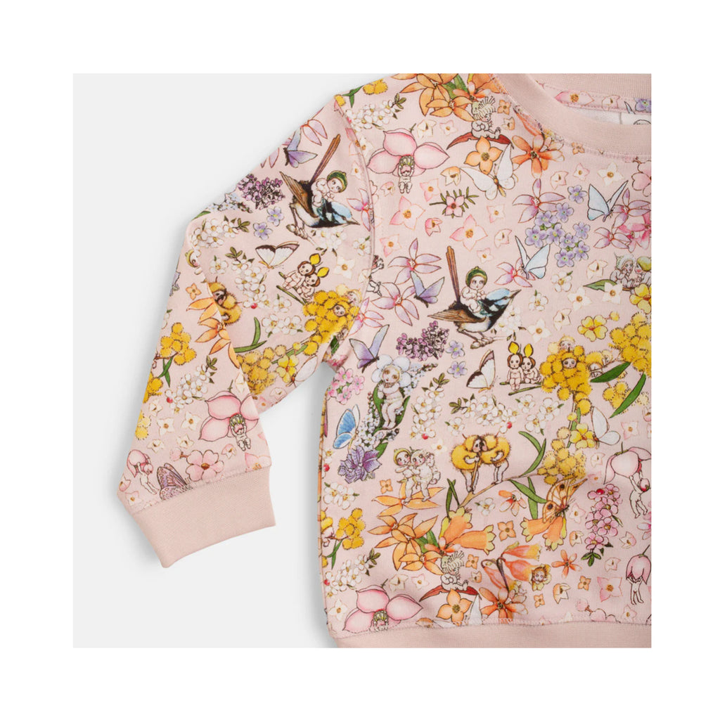 Baby Sweater Jay - May Gibbs Rainbow Floral