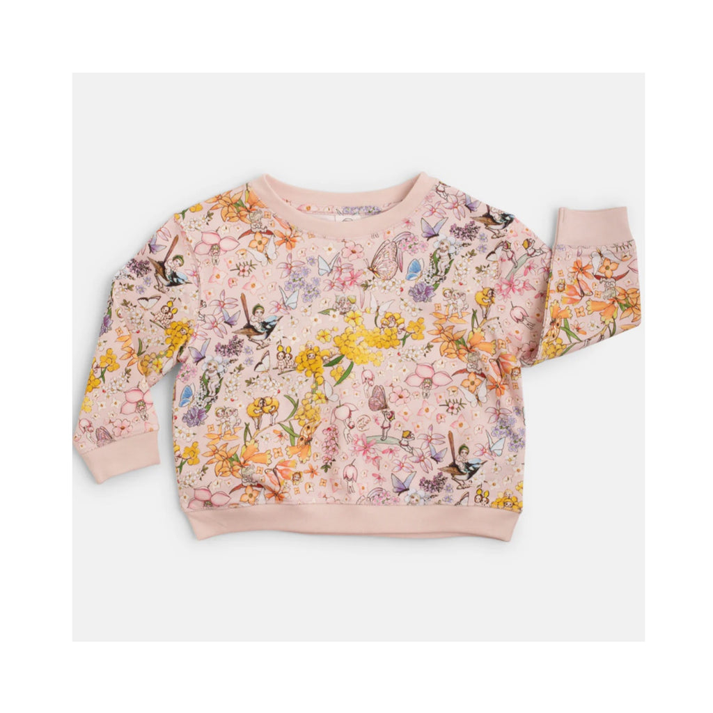 Baby Sweater Jay - May Gibbs Rainbow Floral
