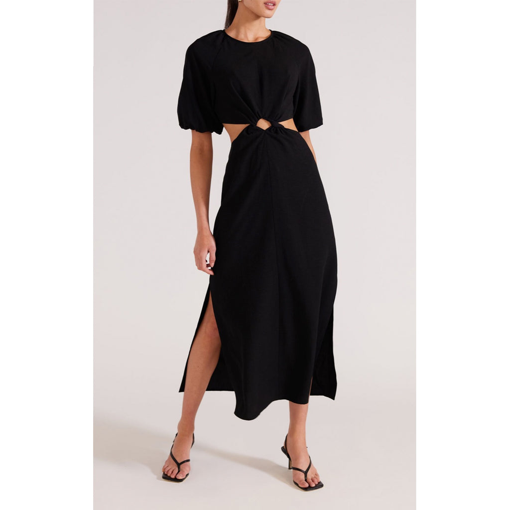 Dress Aster Cutout Midi - Black